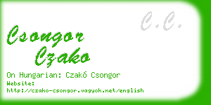 csongor czako business card